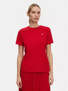 Футболка обычного кроя WW0WW45522 Tommy Hilfiger, красный