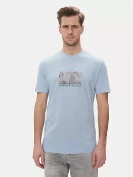 Футболка обычного кроя XM000555 AF10358 U9360 Armani Exchange, голубой