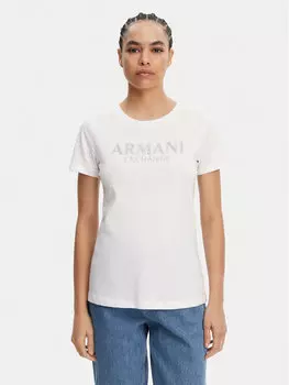 Футболка обычного кроя XW000387 AF10354 U0002 Armani Exchange, белый