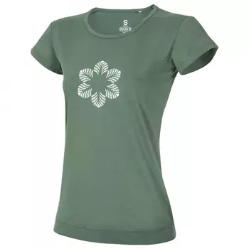 Футболка Ocun Women's Classic T Organic Flower, цвет Green Duck