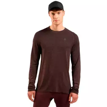 Футболка Odlo Crew Essential Seamless long sleeve, коричневый