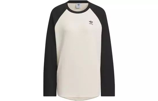 Футболка OE TAPE CREW женская, замечательная, белая/черная Adidas Originals