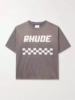 Футболка Off Road из хлопкового джерси с логотипом RHUDE, серый