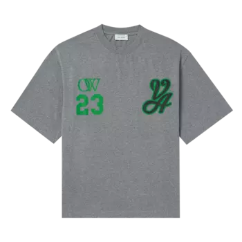 Футболка Off-White 23 Varsity Skate Short-Sleeve 'Melange Grey', серый