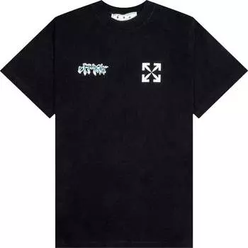Футболка Off-White 90's Liquid Slim Short-Sleeve Tee 'Black/White', черный