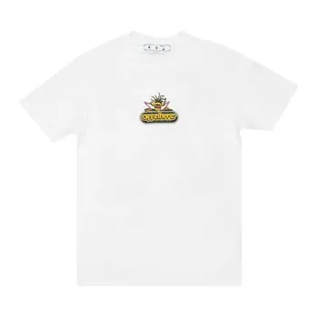Футболка Off-White 90s DJ Slim Short-Sleeve Tee 'White/Fuchsia', белый