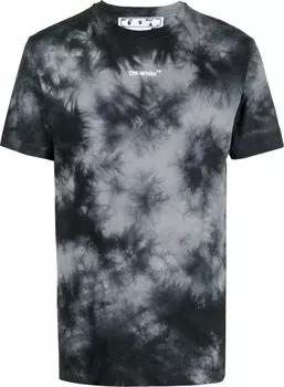 Футболка Off-White Arrow Tie Dye Slim Short-Sleeve Tee 'Grey/White', серый