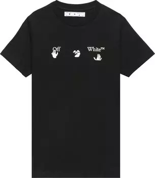 Футболка Off-White Big Logo Short-Sleeve Slim Tee 'Black/White', черный
