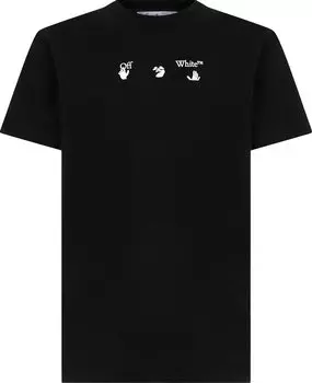 Футболка Off-White Bolt Arrow Short-Sleeve Slim Tee 'Black/Green', черный