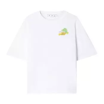Футболка Off-White Brush Arrow Skate T-Shirt 'White/Multicolor', белый