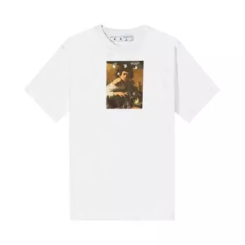 Футболка Off-White Caravaggio Boy Short-Sleeve Over Tee 'White/Multicolor', белый
