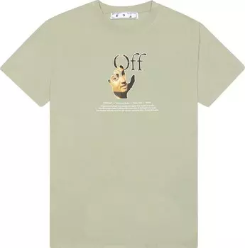 Футболка Off-White Caravaggio Hand Slim Tee 'Abbey Stone', серый