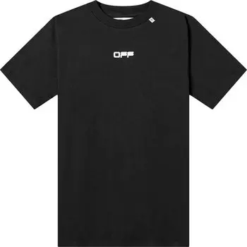 Футболка Off-White Caravaggio Square Short-Sleeve Slim Tee 'Black/Multicolor', черный