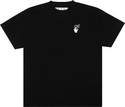 Футболка Off-White Cut Here Over Tee 'Black/White', черный