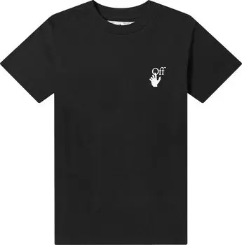 Футболка Off-White Cut Here Short-Sleeve Slim Tee 'Black/White', черный