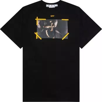 Футболка Off-White Diag Arrow Caravaggio Mercy Skate Tee 'Black/White', черный