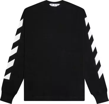 Футболка Off-White Diag Printed T-Shirt 'Black/White', черный