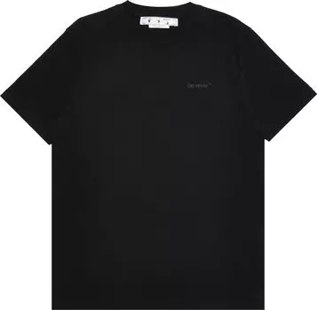 Футболка Off-White Diag Tab Slim Short-Sleeve Tee 'Black', черный