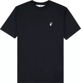 Футболка Off-White Flock Arrow Casual Tee 'Black/Green', черный
