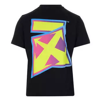 Футболка Off-White FW22 Back Logo Printing Round Neck Short Sleeve Slim Fit Version Black, черный