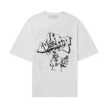 Футболка Off-White Graff Freest Over Skate Short-Sleeve Tee 'White/Black', белый