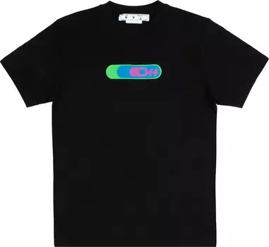 Футболка Off-White High Weed Slim Short-Sleeve Tee 'Black/Green Fluo', черный