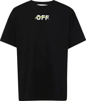 Футболка Off-White Industrial Over Short-Sleeve Tee 'Black/Green', черный