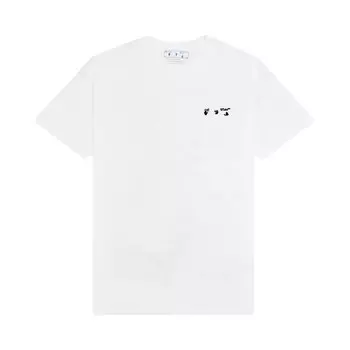 Футболка Off-White Logo Slim Short-Sleeve Tee 'White/Black', белый