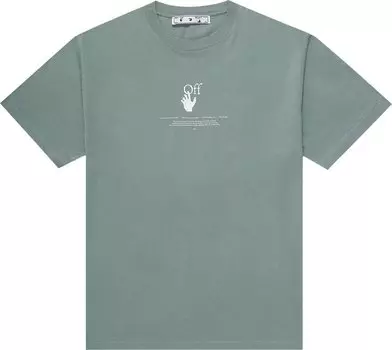 Футболка Off-White Logo T-Shirt 'Green', зеленый