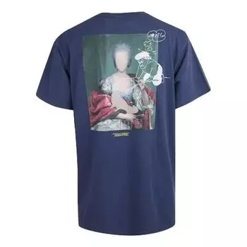 Футболка Off-White Mariana Painting Applique Short-sleeve Tee Men's Blue