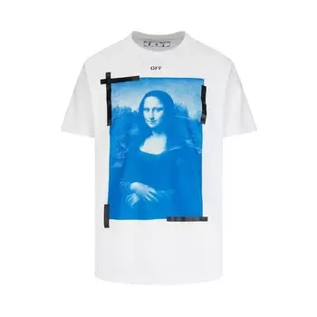 Футболка Off-White Monalisa Slim Tee 'White/Black', белый