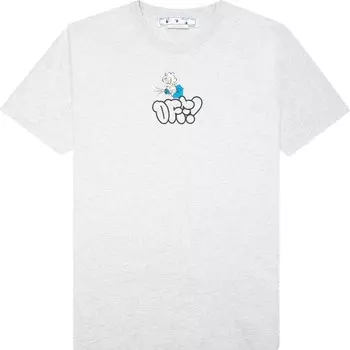 Футболка Off-White Off Graffiti Slim Short-Sleeve Tee 'Melange Grey', серый
