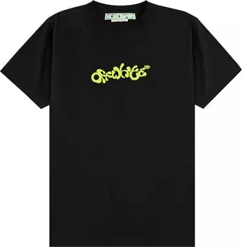 Футболка Off-White Opposite Arrow Slim Short-Sleeve Tee 'Black/Lime', черный