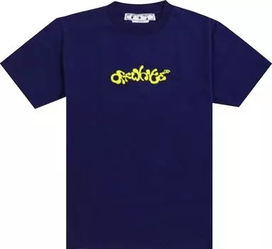 Футболка Off-White Opposite Arrow Slim T-Shirt 'Purple/Lime', фиолетовый