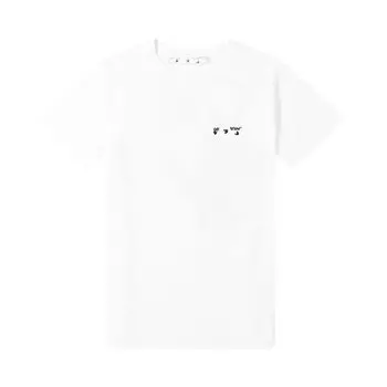 Футболка Off-White OW Logo Slim Tee 'White/Black', белый