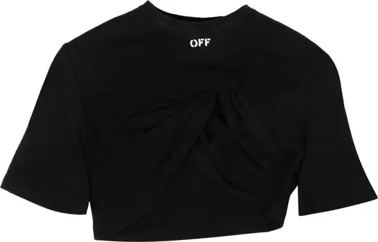 Футболка Off-White Padded Bra Drape T-Shirt 'Black', черный