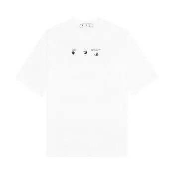 Футболка Off-White Paint Splat Arrow Skate Tee 'White/Black', белый