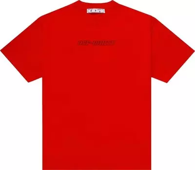 Футболка Off-White Pascal Short-Sleeve Over Tee 'Fiery Red/Nude', красный