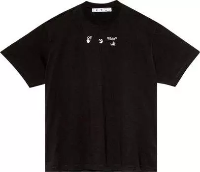 Футболка Off-White Red Marker Over Tee 'Black', черный