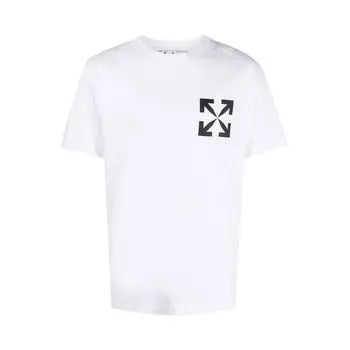 Футболка Off-White Single Arrow Slim Short-Sleeve Tee 'White/Black', белый