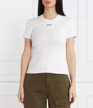 Футболка OFF-WHITE Slim Fit, белый