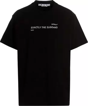 Футболка Off-White Spiral Short-Sleeve Tee 'Black/White', черный