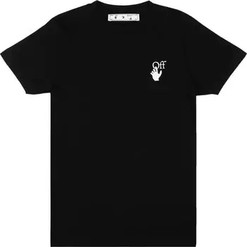 Футболка Off-White Spray Marker Slim Tee 'Black/White', черный
