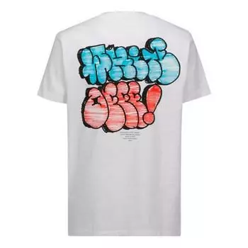 Футболка OFF-WHITE SS21 Graffiti Printing Short Sleeve White, белый