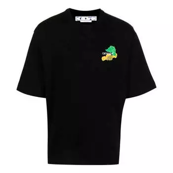 Футболка OFF-WHITE SS23 Brush Arrows Logo Print Tee, белый