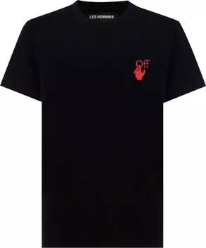 Футболка Off-White Starred Arrow Slim Tee 'Black/Red', черный