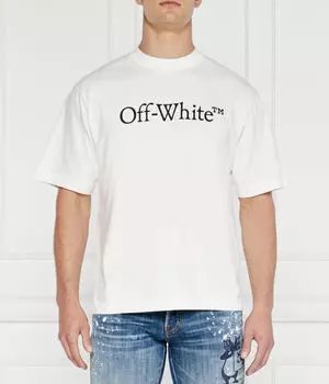 Футболка Off White свободной посадки, белый