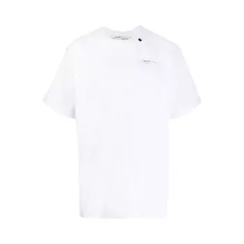 Футболка Off-White Unfinished Short Sleeve Over Tee 'White / Silver', белый