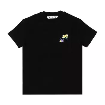 Футболка Off-White в клетку со стрелками, цвет Черный/Белый