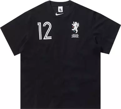 Футболка Off-White World Cup Tee 'Black/Multicolor', черный